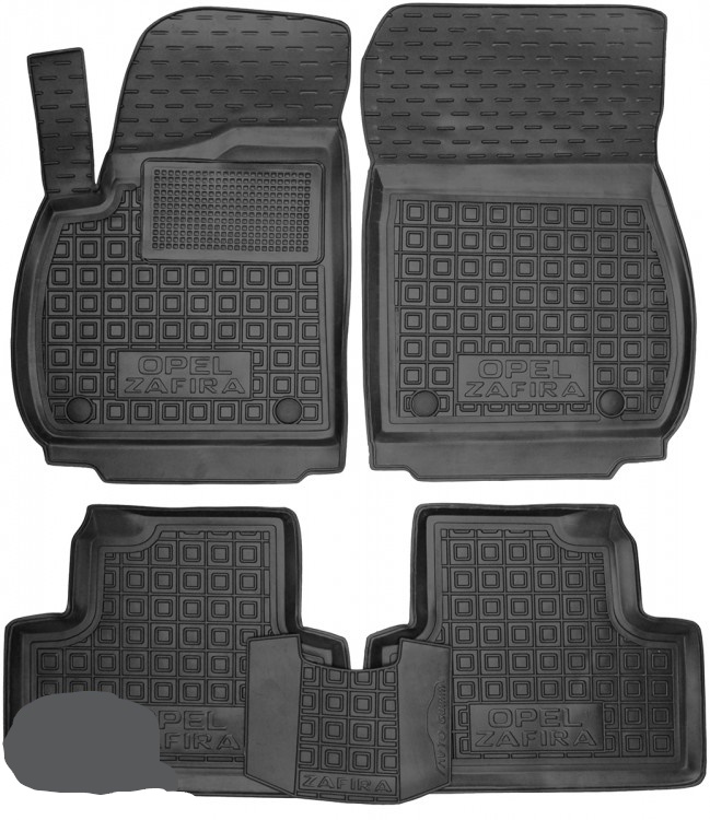 Set tappetini di gomma su misura per Opel Zafira C Tourer (2012-2019)